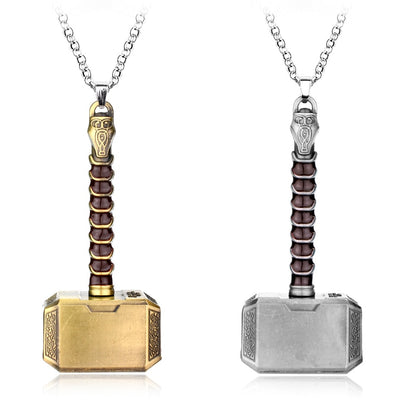 Thor Hammer Necklace Marvel Avengers Dark World Necklace Classic Movies Exquisite Mjolnir Pendant Necklace eprolo