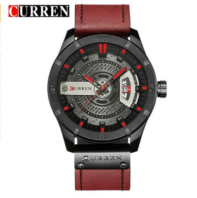 CURREN watch men Leather Quartz Wrist Watches eprolo