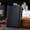 Mini Portable 8OZ Hip Flask Stainless Steel Bottle Lot Black Matte Does Not Fade Flask for Alcohol Rum Whiskey Best Men Gift Set eprolo