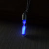 Glow In The Dark hourglass Necklace Glass Pendant Necklace Silver Chain Luminous Jewelry eprolo
