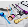 Creative Stirring Spoon Guitar Shape Stainless Steel Coffee Spoons Stirring Teaspoon Set Cake Ice Cream Scoop Kit Tableware eprolo