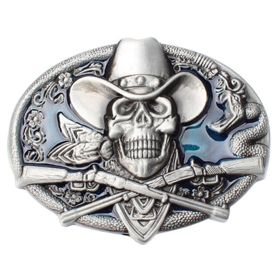 Western Cowboy Skull Belt Buckle eprolo