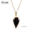 Artilady natural crystal arrows pendant necklace eprolo