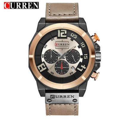 CURREN Quartz watches Men Leather Wrist Watch eprolo