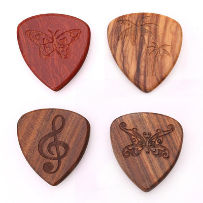 Solid Wood Guitar Picks Acoustic Electric Bass Plectrum Mediator Musical Instrument Thickness 2.5mm For Acoustic Electric Guitar eprolo