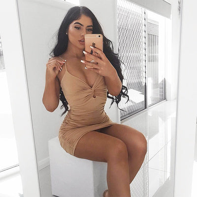 2 Layers Ruched Sexy Bodycon Dress Women Autumn Dress Elegant Mini Winter Dress eprolo