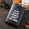 Mini Portable 8OZ Hip Flask Stainless Steel Bottle Lot Black Matte Does Not Fade Flask for Alcohol Rum Whiskey Best Men Gift Set eprolo