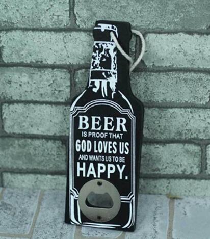 Rustic Retro Wooden Multipurpose Beer Bottle Opener DIY Kitchen eprolo