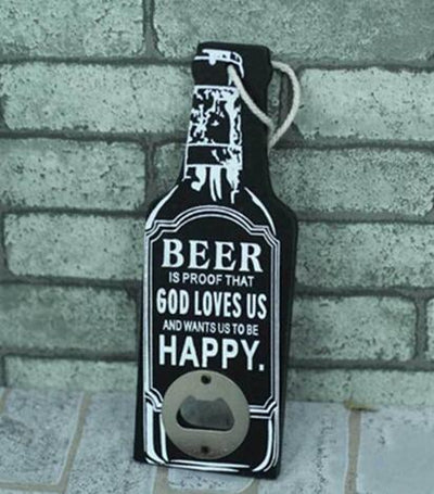 Rustic Retro Wooden Multipurpose Beer Bottle Opener DIY Kitchen eprolo