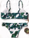 Palm Leaf Print Strappy Bikini Hypersku
