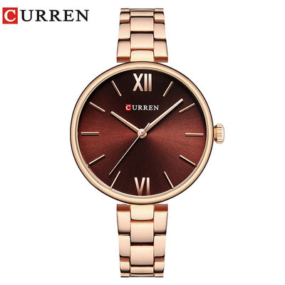 CURREN Women Watch Quartz Female clock Casual Fashion Stainless Steel Strap Watch eprolo