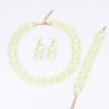 Stone Color Chain Necklace Acrylic Chain Buckle Earrings Bracelet Necklace Set eprolo