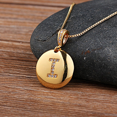 Letter Necklace Gold 26 Letters Charm Necklaces Pendants Copper CZ Jewelry Personalized Necklace eprolo