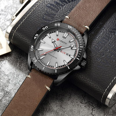 CURREN Luxury watch men Leather Quartz Wrist Watches eprolo