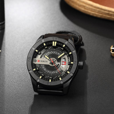 CURREN watch men Leather Quartz Wrist Watches eprolo