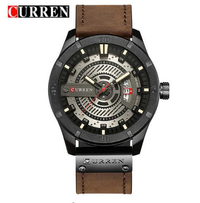 CURREN watch men Leather Quartz Wrist Watches eprolo