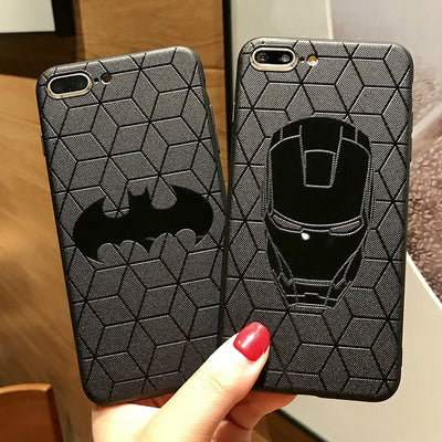 Marvel Avengers Captain America Shield Superhero Case for iPhone 6s 7 8 Plus X 10 Silicone Rubber Cover Ironman coque eprolo