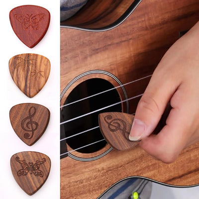 Solid Wood Guitar Picks Acoustic Electric Bass Plectrum Mediator Musical Instrument Thickness 2.5mm For Acoustic Electric Guitar eprolo