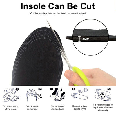 Unisex Winter Warmer Foot USB Charging Electric Heated Insoles For Shoes Heating Insole Boots Cuttable Rechargeable Heater Pads eprolo