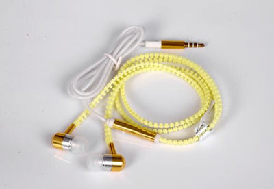 Wired earbuds Light Luminous Metal Zipper Earphone Glow In The Dark earbuds Hands Free Zipping earbuds Earhpones eprolo