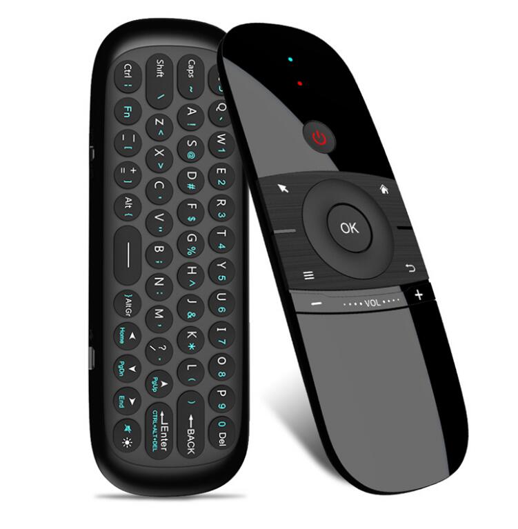 W1 2.4G Air Mouse Wireless Keyboard 6-Axis Motion Sense IR Learning Remote Control w/ USB Receiver for Smart TV Android TV BOX eprolo