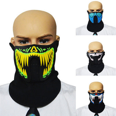 Halloween Led Cold Light Mask Music Sound Control Luminous Party Masks Festival Cosplay Supplies Halloween Accessories eprolo