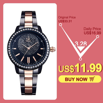 Rose Gold Watch Women Quartz Watches Ladies Top Brand Crystal Luxury Female Wrist Watch eprolo