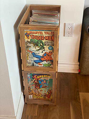Comic Book Bin Storage Box Stackable Display Wood Getbrewtaps.com