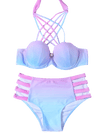 Lace-Up Hollow Out Gradient Bikini Set Hypersku