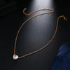 Crystal Heart Necklace Pendant Female Short Gold Chain Necklace Pendant Necklace Crystal Heart Necklace Chocker neck eprolo