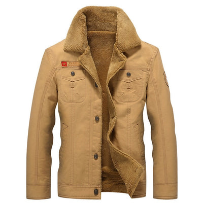 Winter Bomber Jacket Men Air Force Pilot MA1 Jacket Warm Male fur collar Mens Army Tactical Fleece Jackets eprolo