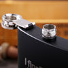 Mini Portable 8OZ Hip Flask Stainless Steel Bottle Lot Black Matte Does Not Fade Flask for Alcohol Rum Whiskey Best Men Gift Set eprolo