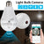 Light 960P Wireless Panoramic Home Security WiFi CCTV Fisheye Bulb Lamp IP Camera 360 Degree Home Security Burglar eprolo