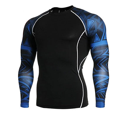Fitness MMA Boxing Shirt Men Rashguard mma Bjj Jiu jitsu Long Sleeve T Shirt Muay thai Men Skull Print 3D Boxing Jerseys Tops eprolo