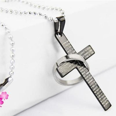 Christian Bible Prayer Cross Pendant Necklace eprolo