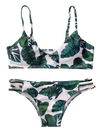 Palm Leaf Print Strappy Bikini Hypersku