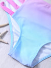 Lace-Up Hollow Out Gradient Bikini Set Hypersku