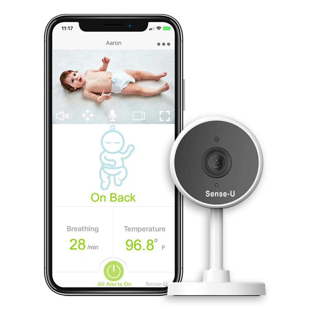 Sense-U Video Baby Monitor with 1080P HD Video Camera, 2-Way Audio, Night Vision, 2.4G WiFi (Compatible with Sense-U Baby Breathing Monitor) Sense-U