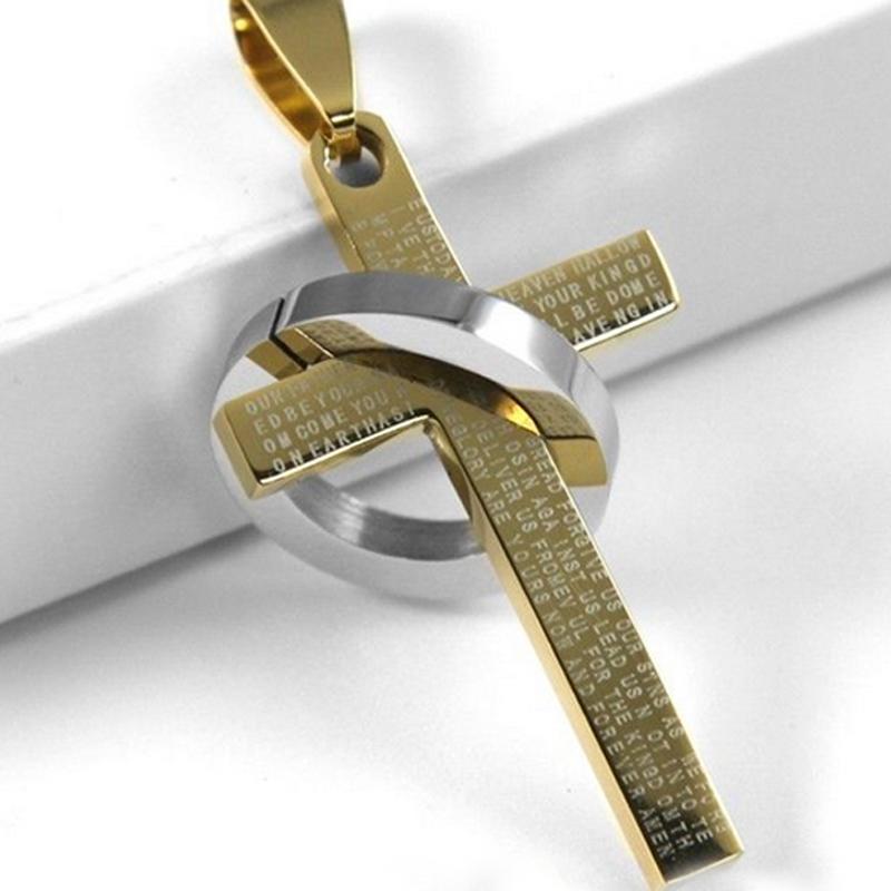 Christian Bible Prayer Cross Pendant Necklace eprolo