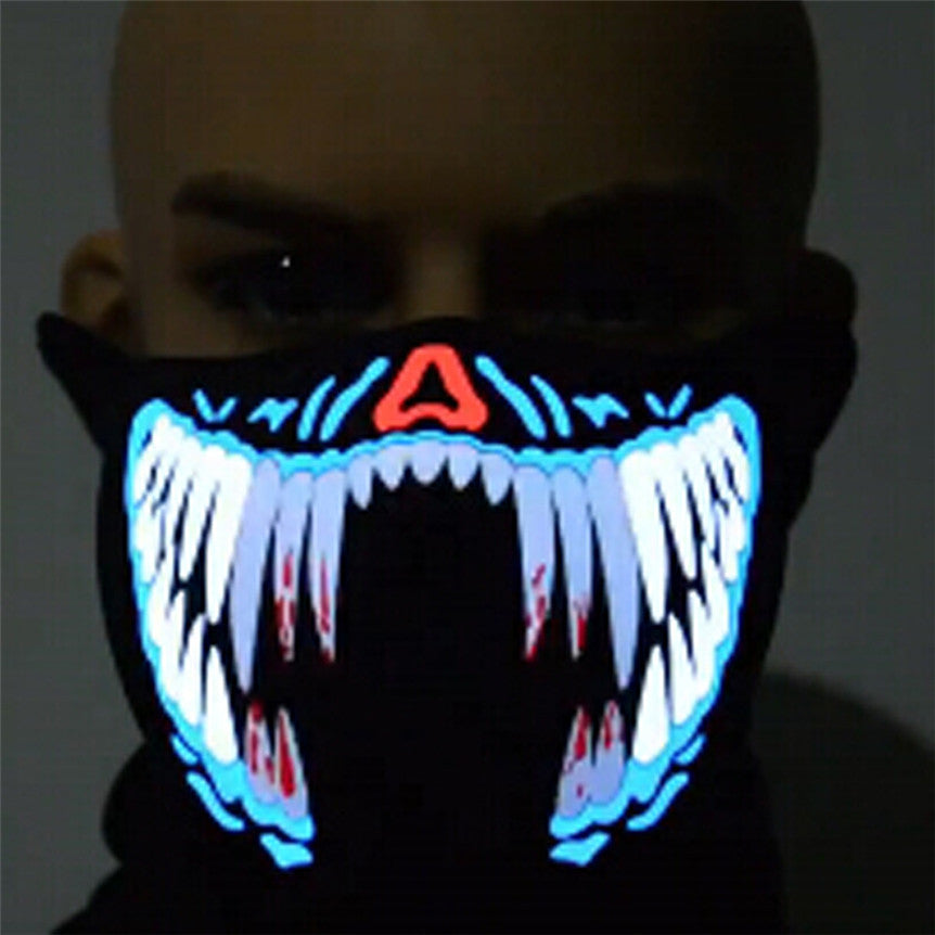 Halloween Led Cold Light Mask Music Sound Control Luminous Party Masks Festival Cosplay Supplies Halloween Accessories eprolo