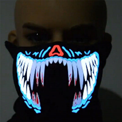 Halloween Led Cold Light Mask Music Sound Control Luminous Party Masks Festival Cosplay Supplies Halloween Accessories eprolo