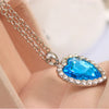 Crystal Pendant Heart Necklace Classic Titanic Ocean Crystal Heart Pendant Necklace Rhinestone Lover Gift eprolo
