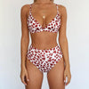 Women Leopard Padded Bikini Set Swimsuit Ladies High Waist Summer Beach Wear Hypersku