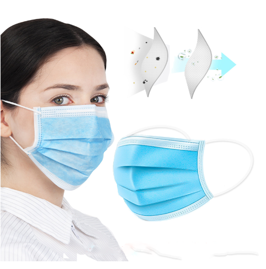 1pc Face Masks Disposable 3 Layers Dustproof Mask Facial Protective Cover Masks Set Anti-Dust Surgical Medical Salon Earloop eprolo