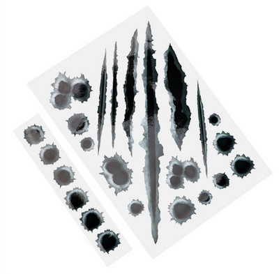 Car Side Stickers Funny Decal Car-covers Accessories Graphics Auto Motorcycle Decoration Sticker 3D Bullet Hole Car Styling eprolo