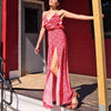 Backless v neck ruffles sexy dress women High waist split long dress summer Beach maxi dress boho print dress eprolo