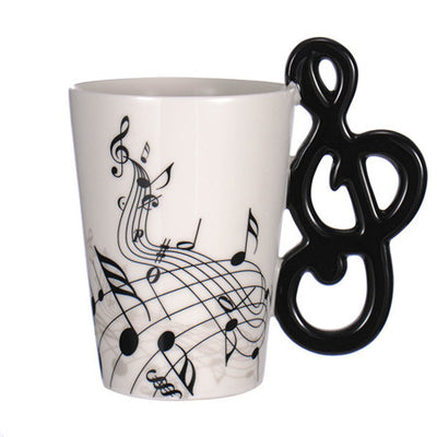 Guitar Ceramic Cup Personality Music Note Milk Juice Lemon Mug Coffee Tea Cup Home Office Drinkware Unique Gift eprolo