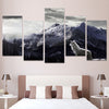 HD Prints Canvas Wall Art Living Room Home Decor Pictures 5 Pieces Snow Mountain Plateau Wolf Paintings Animal Posters Framework eprolo