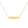 Wanderlust Pendant Necklace Jewelry Letter Pendant Simple Bar Necklace Outdoor Jewelry"Not All Who Wander Are Lost" eprolo