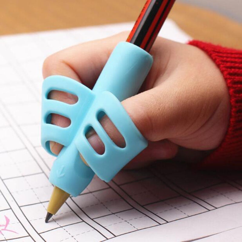 Two-Finger Pen Holder Silicone Baby Learning Writing Tool Correction Device Pencil Set Stationery 3 Piece Set Gift 2 Piece Fish eprolo